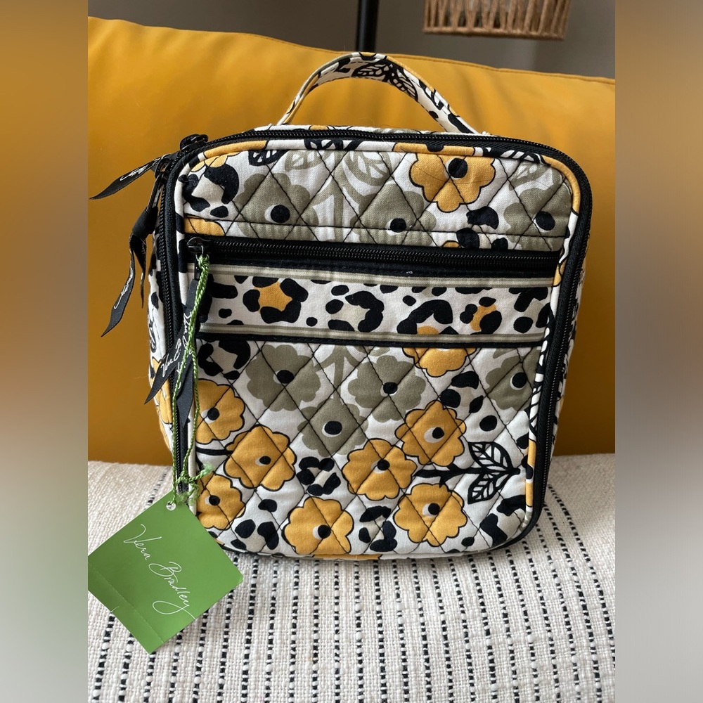 Vera Bradley Lunch Break Bag Go Wild Print Yellow